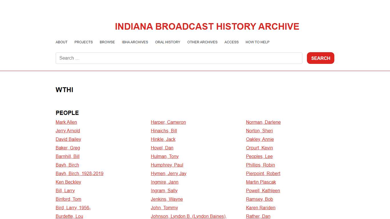 WTHI | Indiana Broadcast History Archive